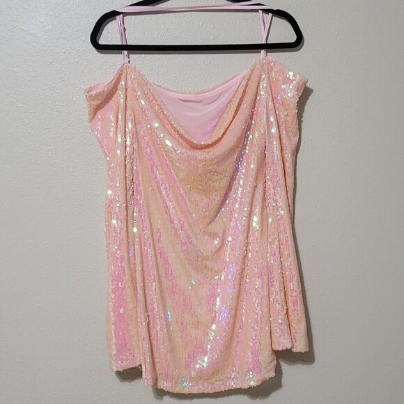 Club Exx Dolls Kill Starry Eyed Romance Sequin Mini Dress Large NWT Party Rave - Picture 8 of 12